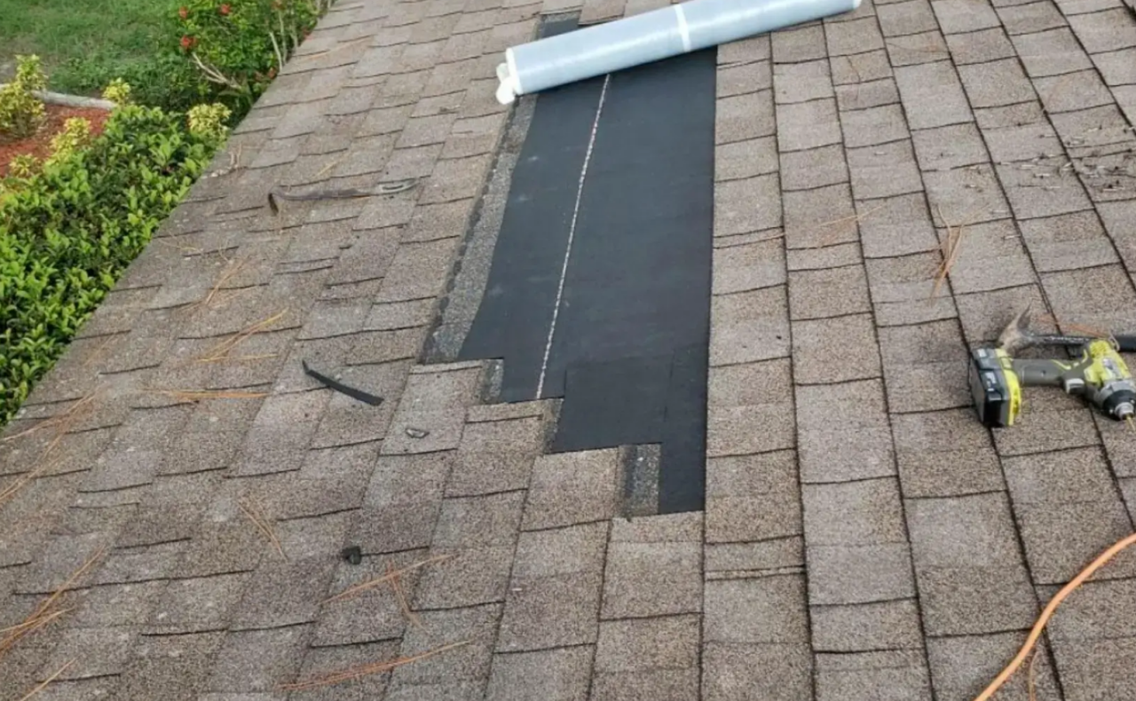Certified local roofing contractors performing an expert inspection for storm damage repair in Parsippany New Jersey.