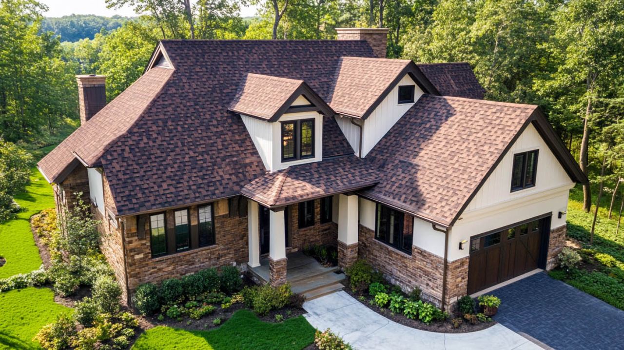 Licensed contractors fixing a flashing leak and performing roof repair services in Saddle River